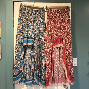 2 High Low Flowing Skirts